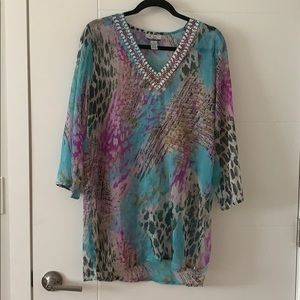 Beach pool cover up size small